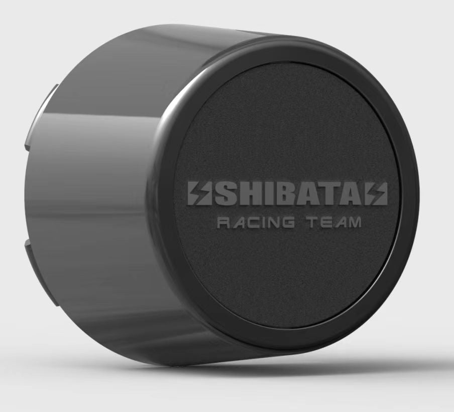【G23用H】ホイールセンターキャップ(SHIBATA RACING TEAM)黒ハイ(4個セット)