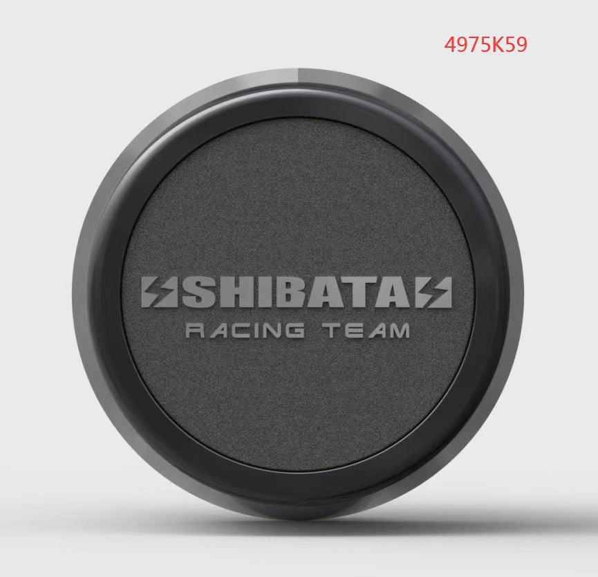【G23用H】ホイールセンターキャップ(SHIBATA RACING TEAM)黒ハイ(4個セット)