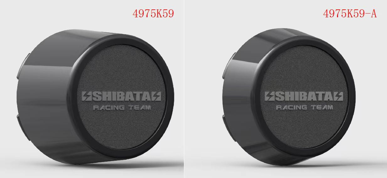 【G23用L】ホイールセンターキャップ(SHIBATA RACING TEAM)黒ロー(4個セット)